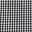 Poly Cotton Gingham 1/4in Fabric, Black- Width 112cm
