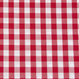 Poly Cotton Gingham 1/2in Fabric, Red- Width 112cm