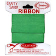 Sullivans Ribbon Satin Single Sided on Card, Emerald- 38 mm