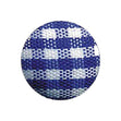 Sullivans Fabric Covered Button, Blue / White Check- 12 mm