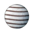 Stripe Fabric Covered Button, Brown & White- 12mm