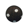 Sullivans Fabric Covered Button, Brown / White Spots- 12 mm