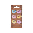 Carded Buttons, Wood Shoes- 6pk