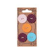 Carded Buttons, Fabric 2 Hole- 5pk