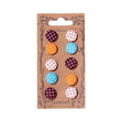 Carded Buttons, Fabric Dome- 10pk