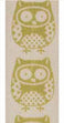 Bowtique Cotton Ribbon, Lime Owls- 15mm x 5m