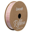 Cotton Ribbon, Lines Dark Pink- 15mm x 3m