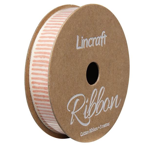 Cotton Ribbon, Lines Off Pink- 15mm x 3m – Lincraft New Zealand