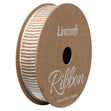 Cotton Ribbon, Lines Brown- 15mm x 3m
