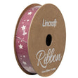 Cotton Ribbon, Stars Dark Pink- 15mm x 3m