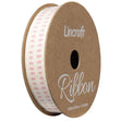 Cotton Ribbon, Spots Baby Pink- 15mm x 3m