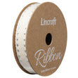 Cotton Ribbon, Stitches Metallic Silver- 15mm x 3m