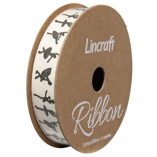 Cotton Ribbon, Dancer Black- 15mm x 3m – Lincraft New Zealand