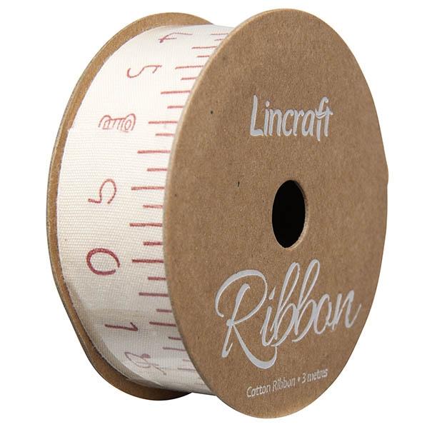 Cotton Ribbon, CM Blood Pink- 25mm x 3m – Lincraft New Zealand
