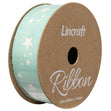 Cotton Ribbon, Stars Pastel Green- 25mm x 3m