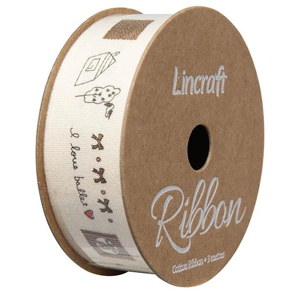 Cotton Ribbon, Love Ballet Natural- 25mm x 3m – Lincraft New Zealand