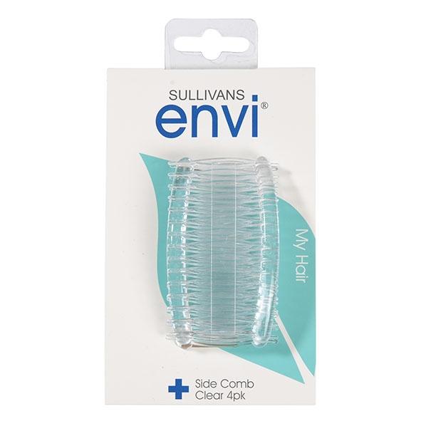 Hair Side Comb, Clear - 4pk - Envi