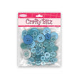 Crafty Bitz Assorted Button, Blue- Assorted