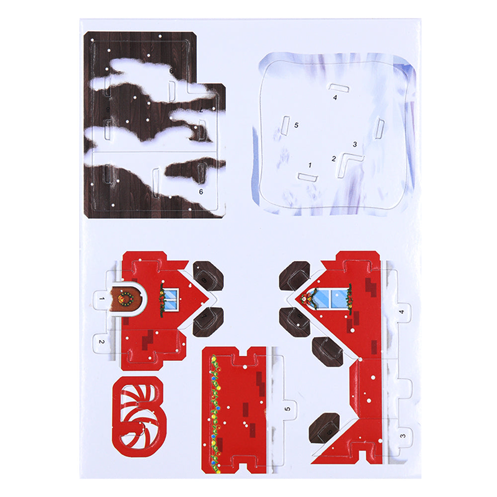 DIY Mini 3D Puzzle, Christmas House 1