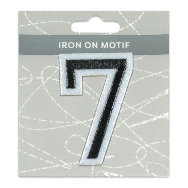 Sullivans Iron On Motif, Black 7- 75mm