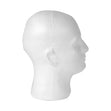 Mayd Male White Foam Mannequin Head, Classic Style- 30cm