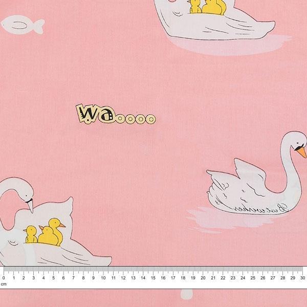 Sweety Twills Fabric, Pink Swan- Width 160cm