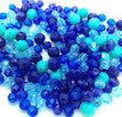 Arbee Facet Opaque Beads, Blues- 25g