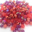 Arbee Facet Opaque Beads, Reds- 25g
