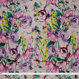 Printed Cocktail Satin Fabric, Mid Floral- Width 148cm