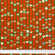 Little Meadow Birds Cotton Fabric, Orange Blender- Width 112cm