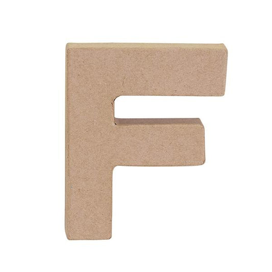 Makr Paper Mache, Small Letter F- 4"