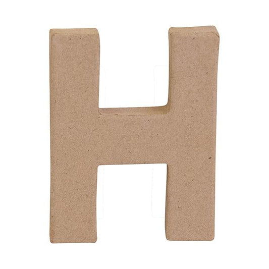 Makr Paper Mache, Small Letter H- 4"