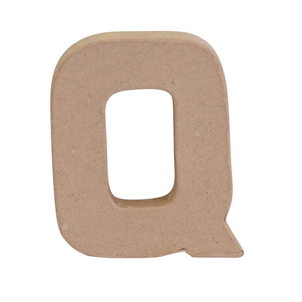 Makr Paper Mache, Small Letter Q- 4"