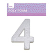 Makr Polyfoam, Large Numeral 4- White