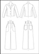 Vogue Pattern V1644 
Misses' Jacket and Pants A5(6-8-10-12-14)