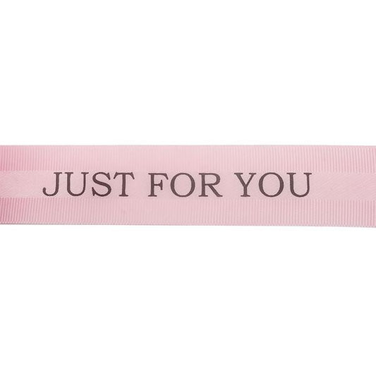 Makr Ribbon, Just for You Pink Satin and Grosgrain- 25mmx4.5m