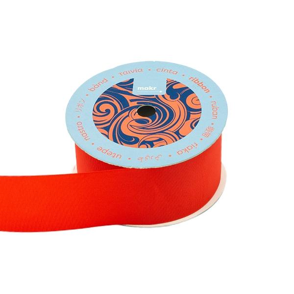 Makr Ribbon, Poppy Red Taffeta- 38mmx3.6m