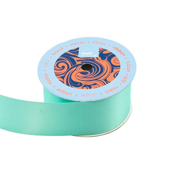 Makr Ribbon, Aqua Satin- 38mmx3.6m