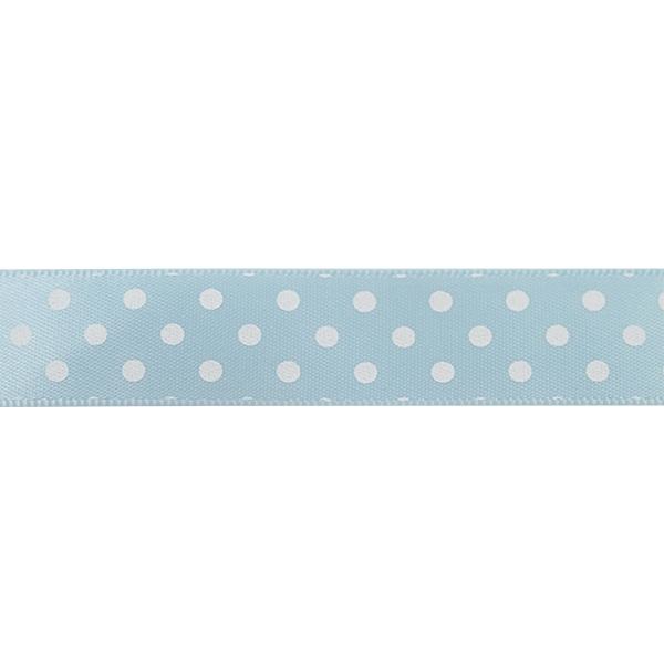 Makr Ribbon, Medium Dots Blue Satin- 16mmx4.5m