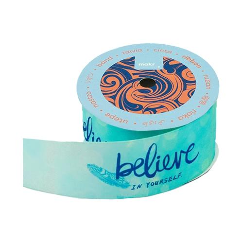 Makr Ribbon, Believe in Yourself Satin- 38mmx3.6m