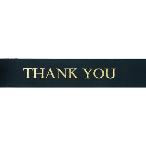 Makr Ribbon, Thank You Black Taffeta- 38mmx3.6m