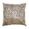 CH Printed Designer Cushion, Fine Zebra, Black- 43x43cm