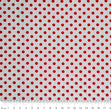 Spots & Stripes Cotton Fabric, Mid Spot White & Red- Width 112cm