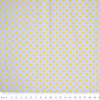 Spots & Stripes Cotton Fabric, Mid Spot White & Lemon- Width 112cm