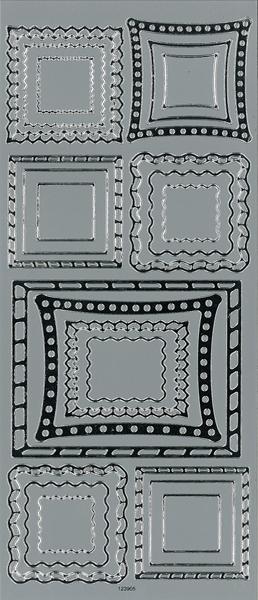 Arbee Sticker, Assorted Frames Square- Silver