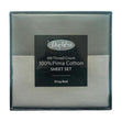 Duchess 500TC 100% Pima Cotton Sheet Set, Grey and Charcoal