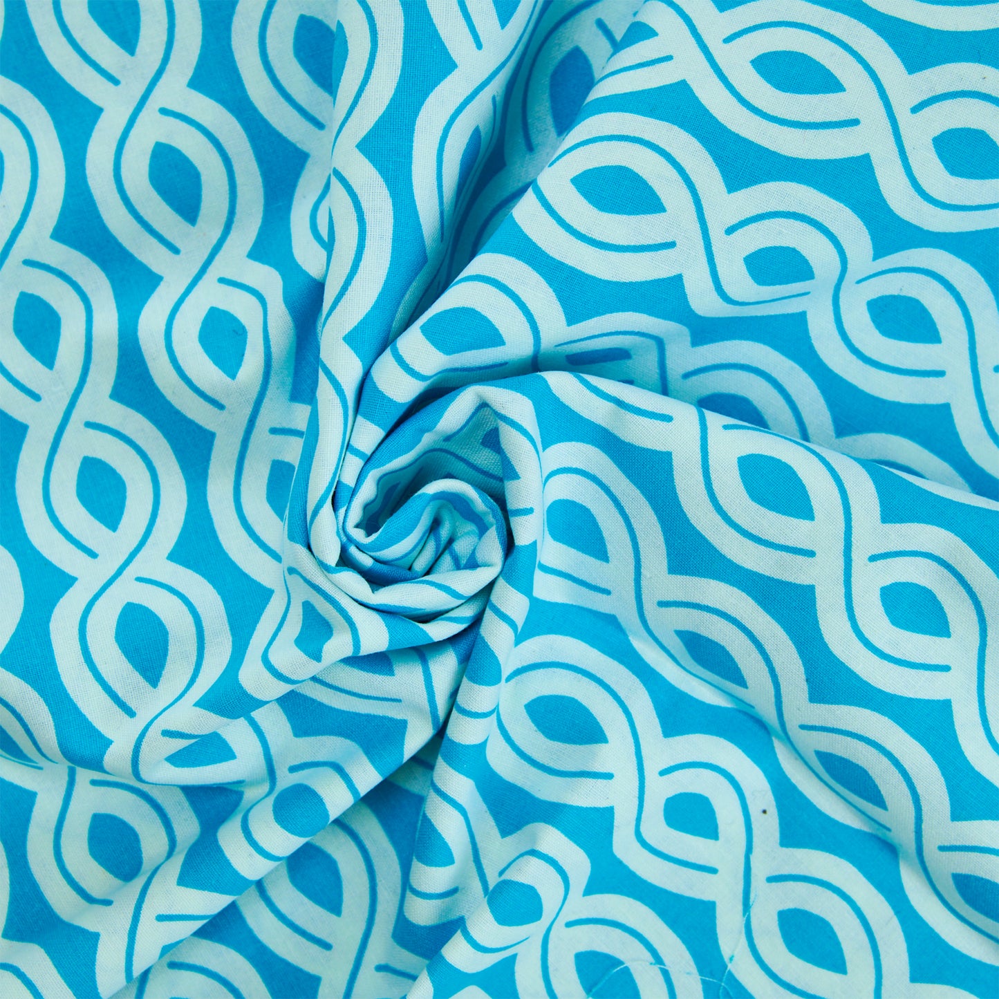 Sunny Vibe Fabric, Ropes Aqua- Width 112cm