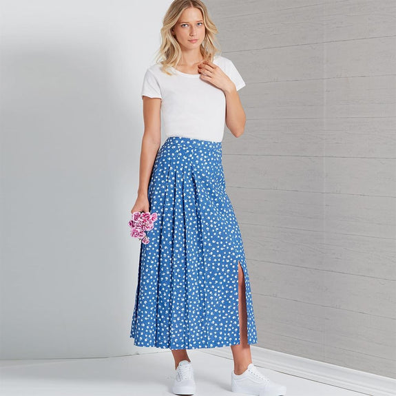 Newlook Pattern N6659 Misses' Pleated Skirt With Or Without Front