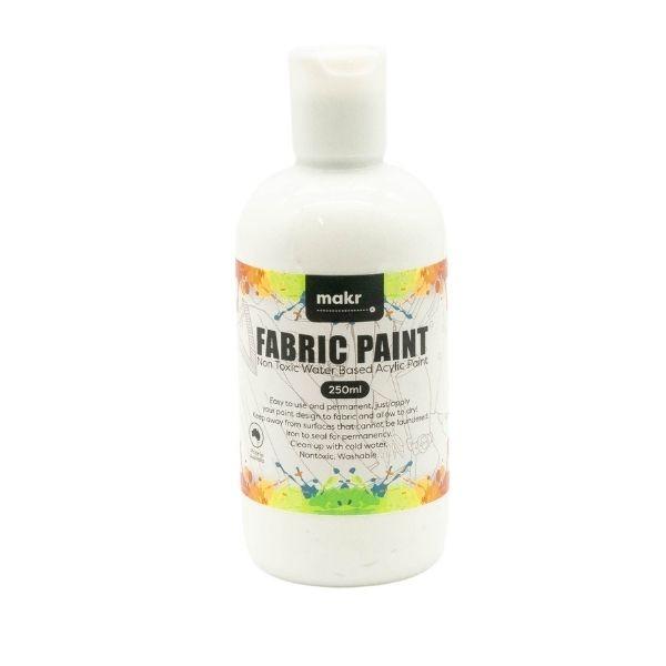 Makr Fabric Paint, White- 250ml