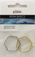 Ribtex Resin Bezel Frame, Hexagon- 2pk